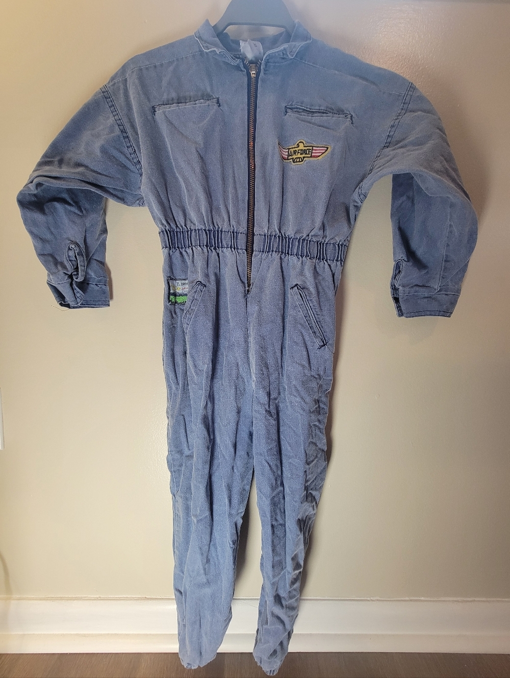 Vintage Kids Denim Airforce Jumpsuit - Buster Brown (See Photos For Size Detail)